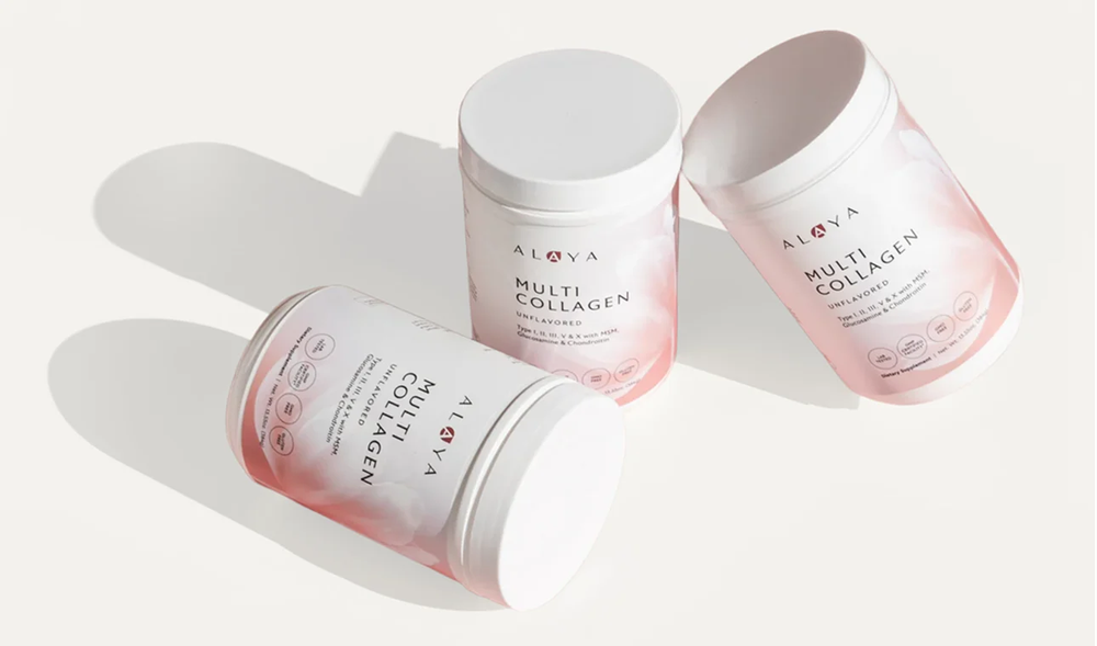 Three jars of Alaya Multi Collagen